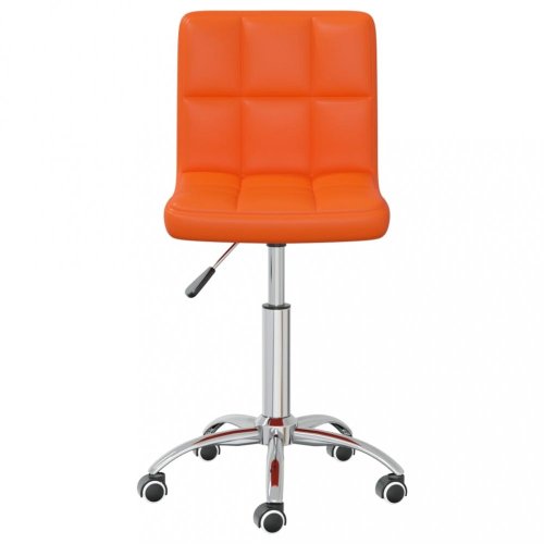 Otočná jídelní židle 2 ks umělá kůže / chrom Dekorhome - BAREVNÁ VARIANTA: Oranžová