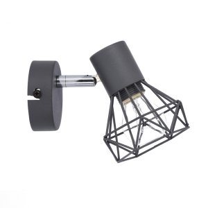 Nástenná lampa s jedným sivým drôtom 1X40W E14 Verve