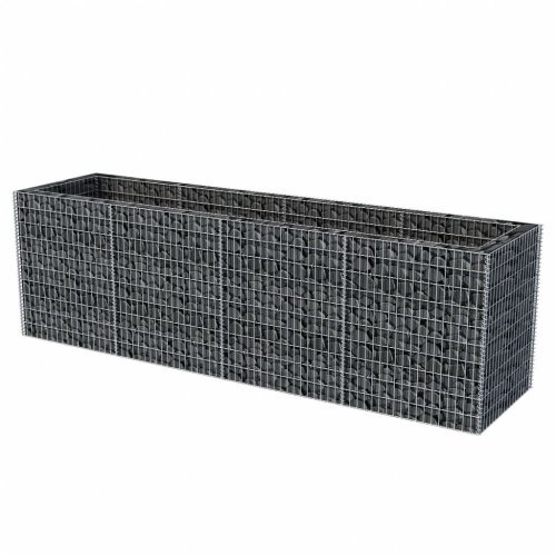 Gabionový vyvýšený záhon pozinkovaná ocel Dekorhome - ROZMĚR: 180x50x50 cm