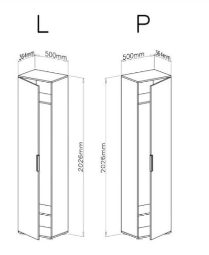 Vešiaková skriňa CLIF SL 50