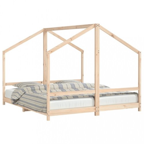 Dvojitá detská domčeková posteľ Dekorhome - ROZMER LÔŽKA: 70 x 140 cm