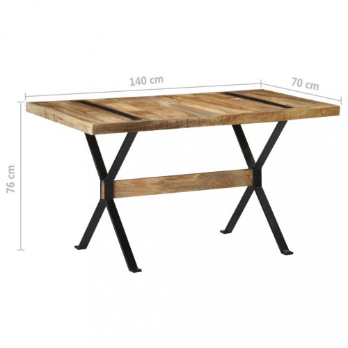 Jedálenský stôl drevo / oceľ Dekorhome