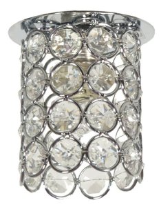 Stropné svietidlo chrómové bezfarebné krištáľové 40W G9 SK-73