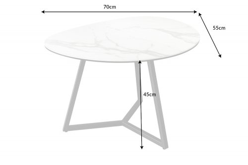 Konferenční stolek DOSHAR 70 cm Dekorhome - BAREVNÁ VARIANTA: Šedohnědá taupe