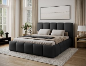 Posteľ Edvige + Drevený rám + plynový piest + kontajner 160x200