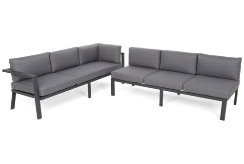 Záhradná sedacia súprava 4 ks kov / látka