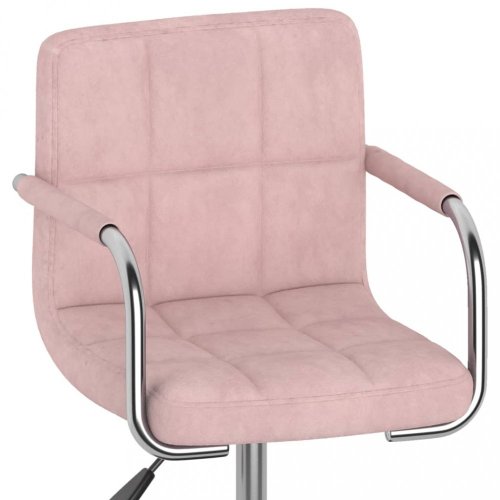 Otočná židle kov / samet Dekorhome - BAREVNÁ VARIANTA: Růžová