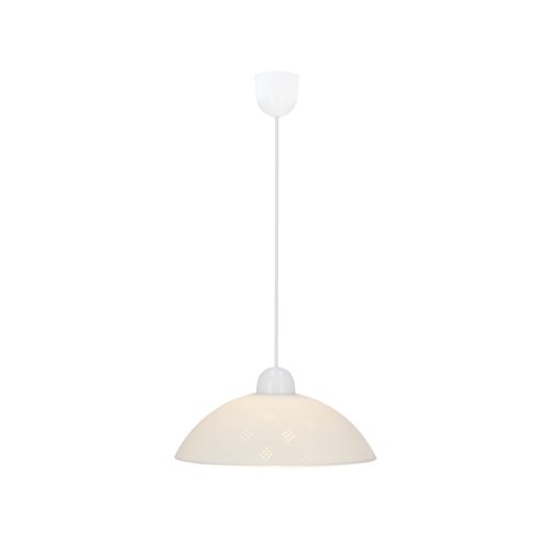Závesná lampa Fanusa 1X60W E27 tienidlo biele so vzorom