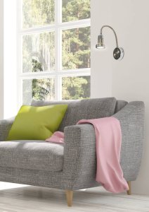 Nástenná lampa, nástenné svietidlo, ramenná lampa, GU10, 1x50W, saténový nikel+chróm, Arkon