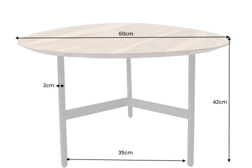 Konferenční stolek DARTELU sheesham Dekorhome - ŠÍŘKA: 86 cm