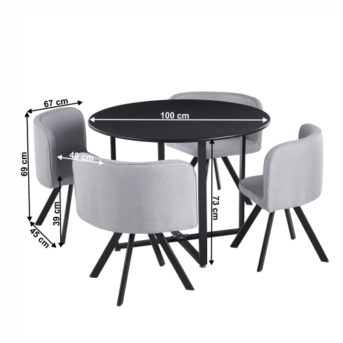 Jedálenský set BEVAN 4+1