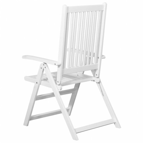 Skládací zahradní židle 2 ks bílé Dekorhome