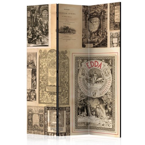 Paraván Vintage Books Dekorhome - ROZMĚR: 135x172 cm (3-dílný)