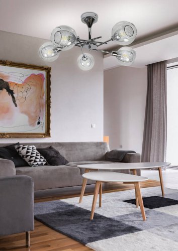 Závesná stropná lampa Ozzo chrómový luster