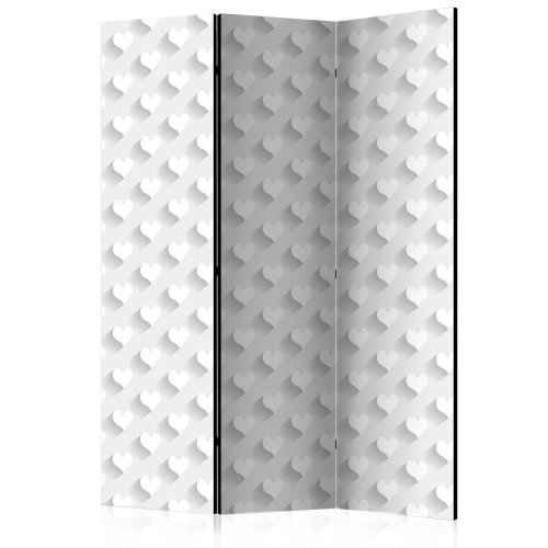 Paraván Grey Hearts Dekorhome - ROZMER: 135x172 cm (3-dielny)