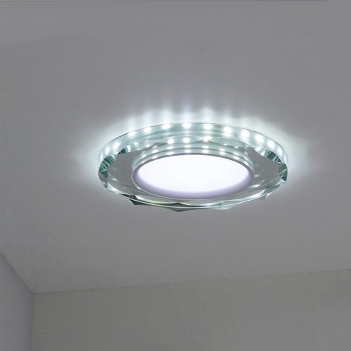 Stropní bodové světlo Ssp-25 Ch/Tr+Wh 8W LED 230V prstencové LED bílé - POSLEDNÍ KUSY