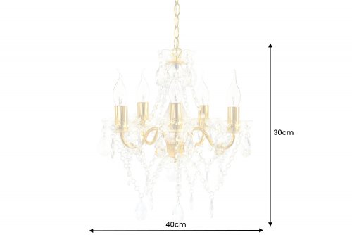 Závěsná lampa SEATTLE lustr Dekorhome - BAREVNÁ VARIANTA: Zlatá