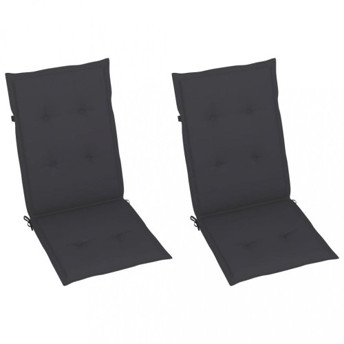 Zahradní židle 2 ks teak / látka Dekorhome