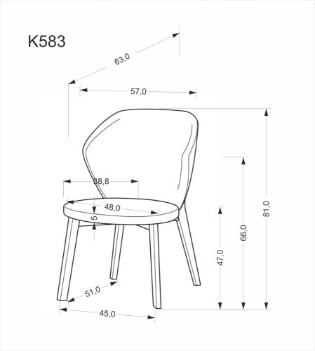 Jedálenské kreslo K583