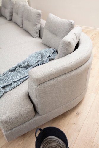 Rohová sedacia súprava / Rohová pohovka Padova Corner-2-Left - Light Grey