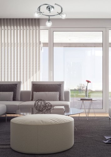 Špirálová stropná lampa 3X40W G9 chróm BOMBOLA