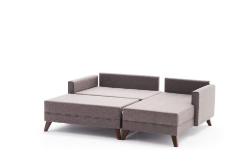 Rohová rozkladacia pohovka Bella Mini Corner Sofa Right - Brown