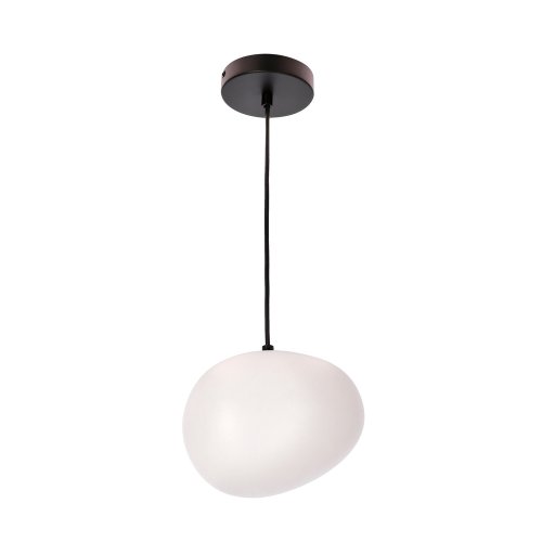 Závěsná lampa STONES 20 cm v japonském stylu - s bílým stínidlem inspirovaným kamenem - minimalistické stropní osvětlení do obývacího pokoje E27