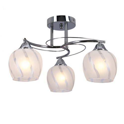 Stropní lampa Prego chromová E27 s průhledným stínidlem