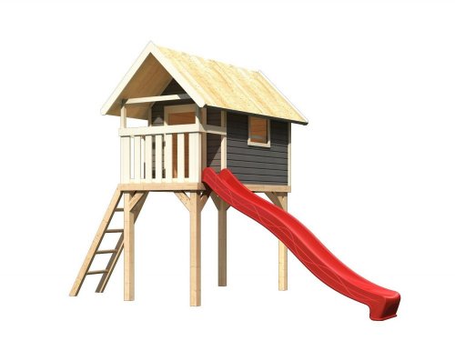Detská hracia veža so šmýkačkou Dekorhome - BAREVNÁ VARIANTA: Červená