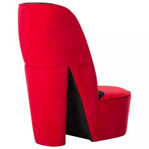 Kreslo v tvare topánky zamat Dekorhome - BAREVNÁ VARIANTA: Červená