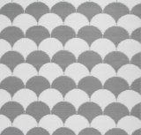 Vzor půlměsíc šedá / bílá