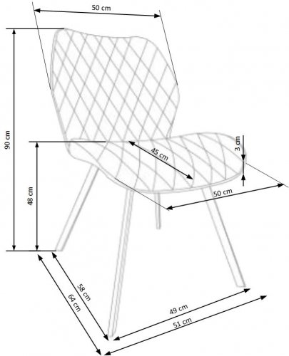 Jídelní židle K360 - BAREVNÁ VARIANTA: Hořčicová