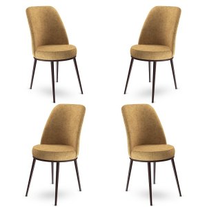 Súprava stoličiek (4 kusy) Dexa - Cappuccino, Brown