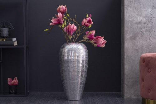 Podlahová váza SINIS Dekorhome - BAREVNÁ VARIANTA: Stříbrná