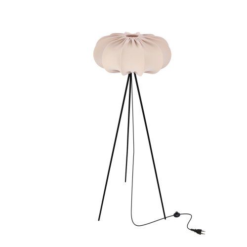 Stojacia lampa CAFEE’ s béžovým tienidlom na frappé 52 cm – škandinávska stojaca lampa E27
