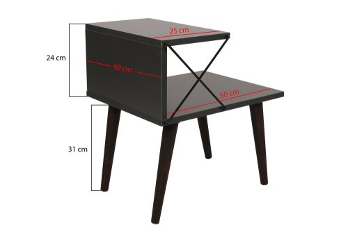 Nočný stolík Cross - Anthracite