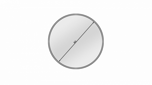 Zrcadlo GERBINIE  G - PRŮMĚR: 60 cm