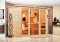 Interiérová fínska sauna 245 x 245 cm Dekorhome