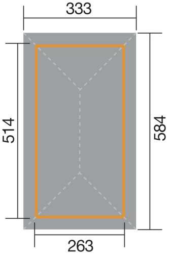 Dřevěný zahradní altán 651 (5,8x3,3m)