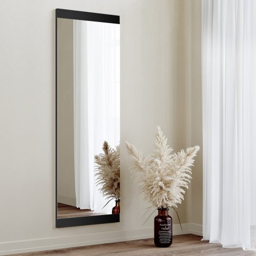 Zrkadlo Boy Aynası Dekoratif Basic Siyah 40x120