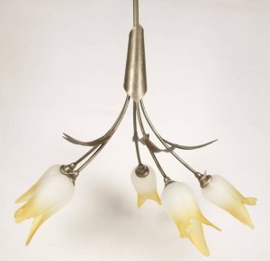 Stropné svietidlo Rina, stropné svietidlo, 5*40W, G9, patina