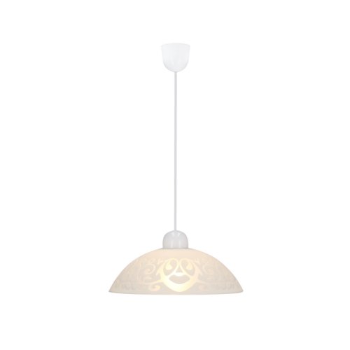 Závesná lampa Bronte 1X60W E27 tienidlo biele so vzorom