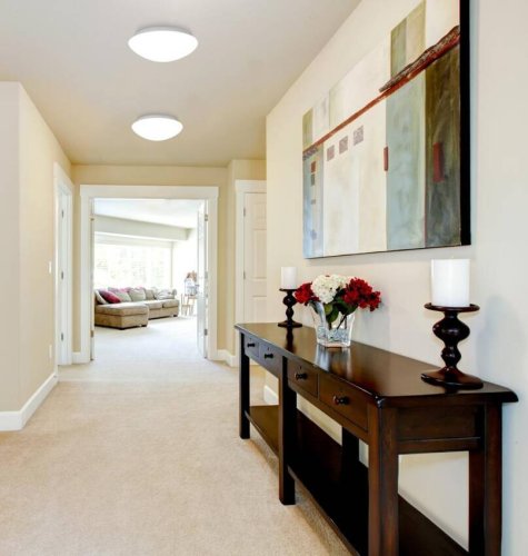 Plafon biały szklany do łazienki E27 60W 28cm Nina