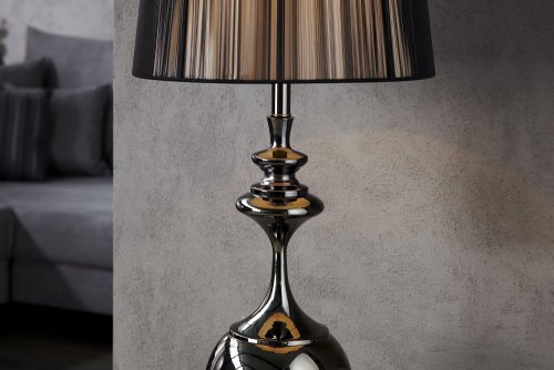 Stojací lampa LUANDA Dekorhome - BAREVNÁ VARIANTA: Bílá / stříbrná