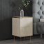 Nočný stolík Imaj - Travertine, Gold - POSLEDNÉ 2 KUSY