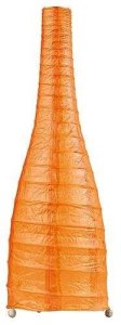Oranžová papírová stolní lampa láhev