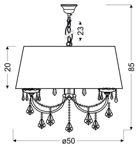 ZÁVESNÁ STROPNÁ LAMPA Malva