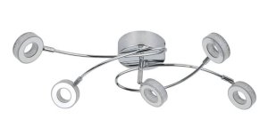 LED stropné svietidlo 5x5W VINOLA CHROME 3000K