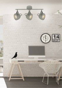 Nástenná lampa 3X50W GU10 betónovo sivá PENT