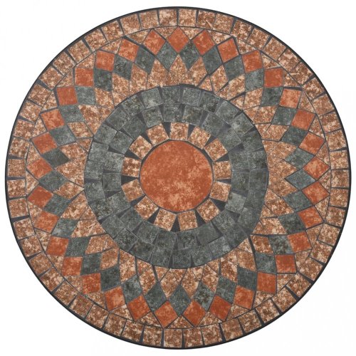 Mozaikový bistro set 3 ks keramika Dekorhome - BAREVNÁ VARIANTA: Sivá